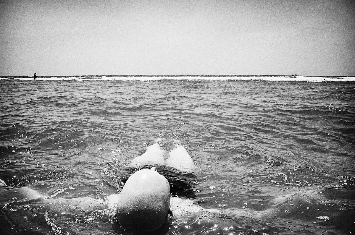 7-29-2011 Jen swimming in the ocean 2