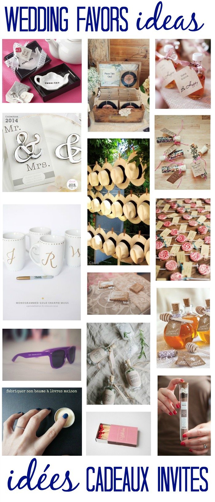 Idées cadeaux d'invités / wedding favors ideas / publié sur withalovelikethat.fr