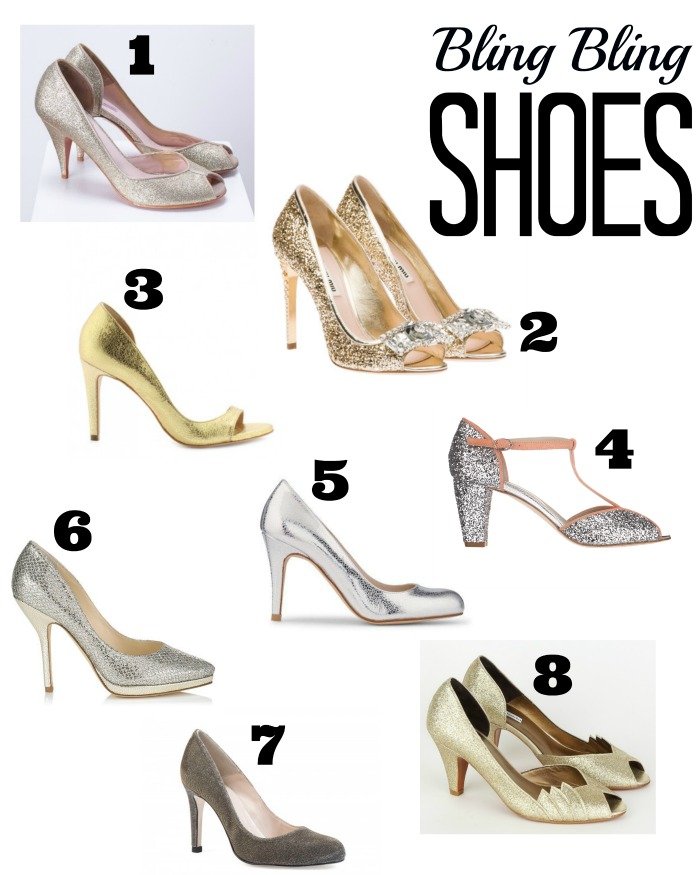 Sélection chaussures à paillettes dorées ou argentées / sur le blog withalovelikethat.fr