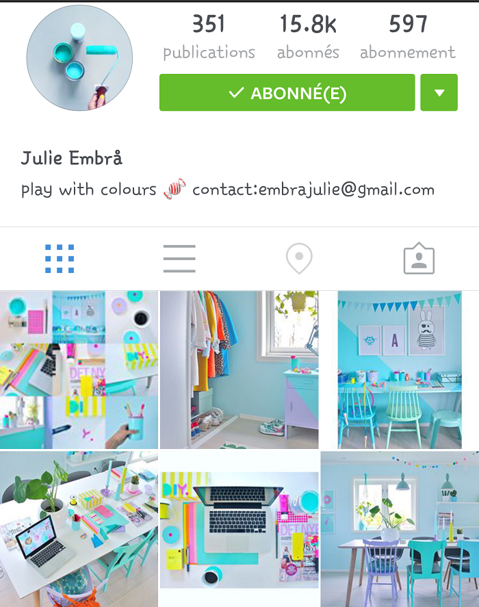 Mes comptes instagram préférés: Julie Embra / retrouvez mes autres comptes préférs sur le blog withalovelikethat.fr