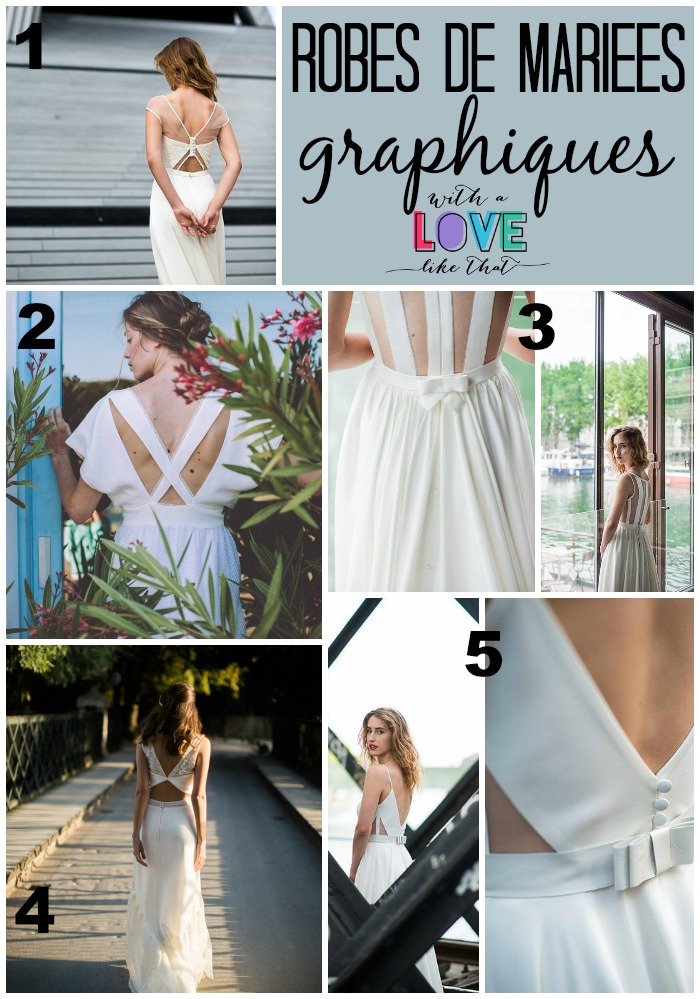 robes de mariée graphiques-modernes / ma sélection sur withalovelikethat.fr